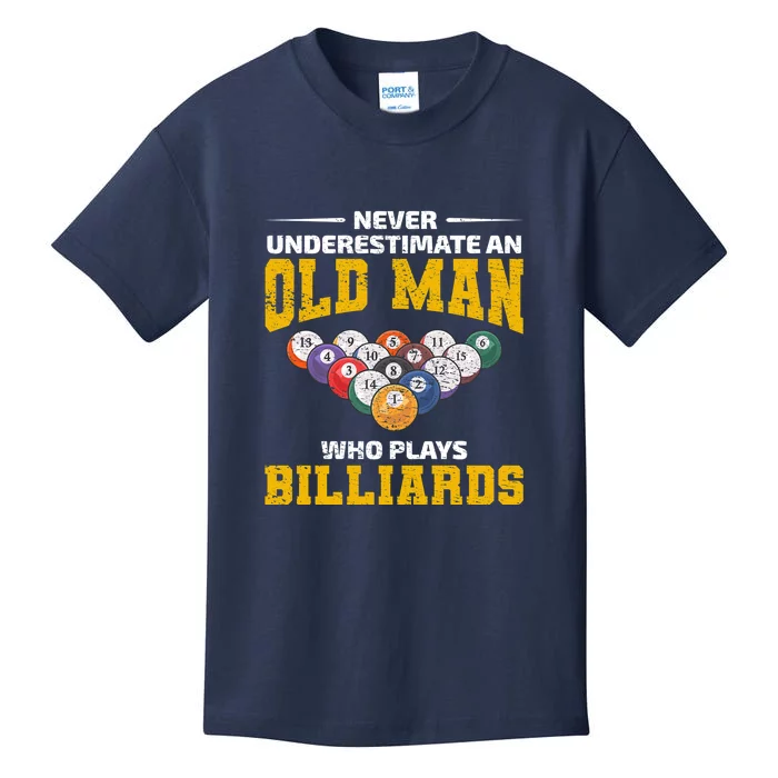 Father's Day Billiards Game Pool Dad Grandpa Gift For Dad Kids T-Shirt