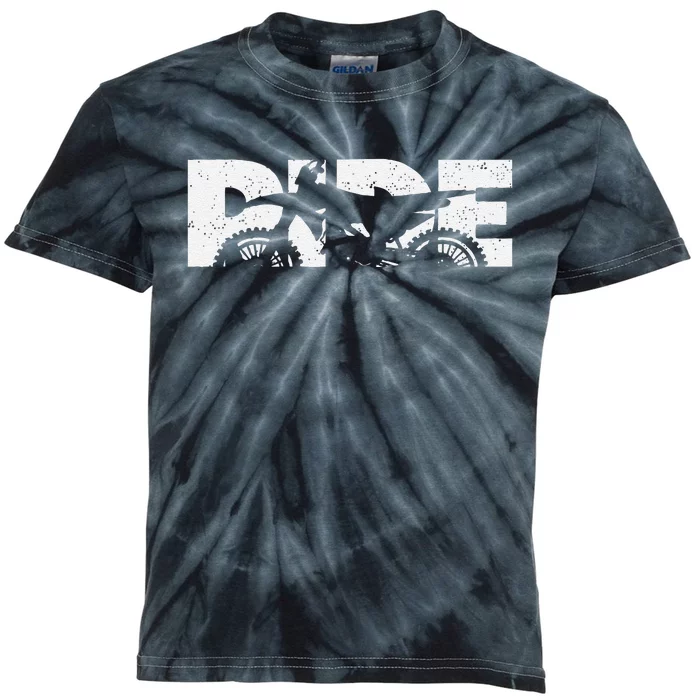 Funny Dirt Bike Motocross Motocross Dirt Bike Kids Tie-Dye T-Shirt