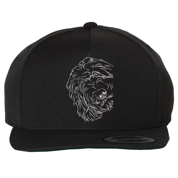 Funny Dog Bernedoodle Wool Snapback Cap