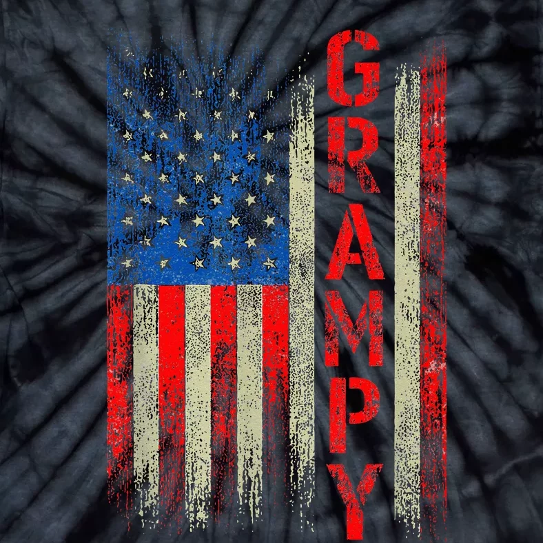 Father's day Best Grampy with US american flag gifts Tie-Dye T-Shirt