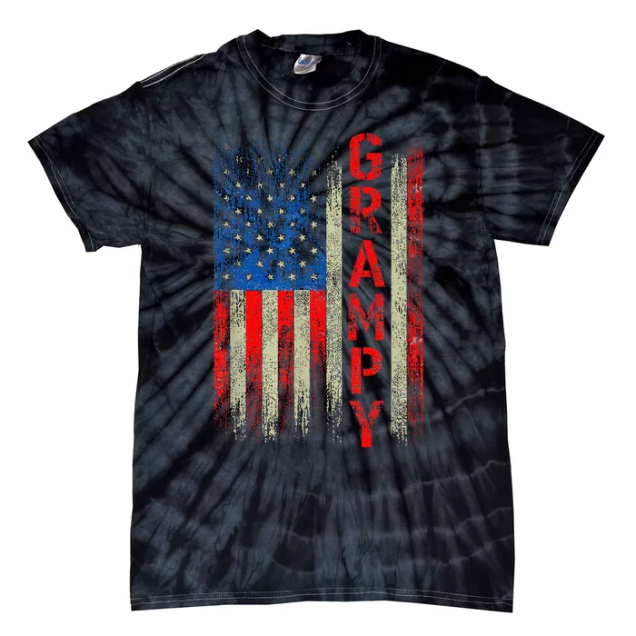 Father's day Best Grampy with US american flag gifts Tie-Dye T-Shirt