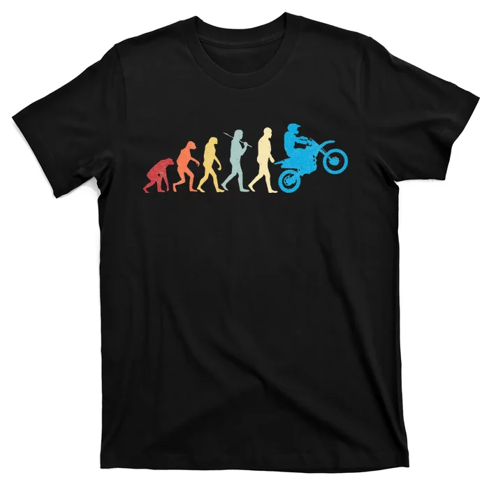 Funny Dirt Bike Evolution MX Motocross Rider vintage retro T-Shirt