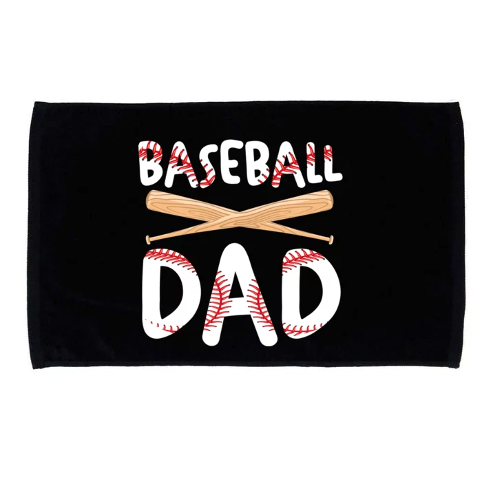 Father's Day Baseball Softball Lover Baseball Dad Cool Gift Microfiber Hand Towel