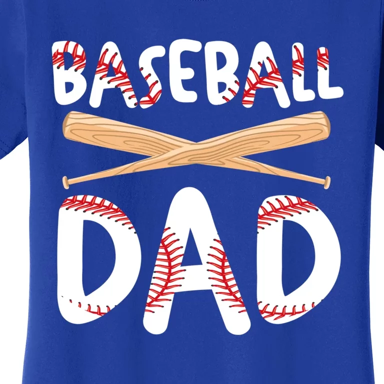 Father's Day Baseball Softball Lover Baseball Dad Cool Gift Women's T-Shirt