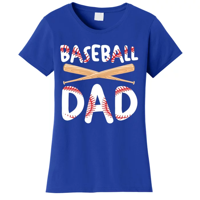 Father's Day Baseball Softball Lover Baseball Dad Cool Gift Women's T-Shirt