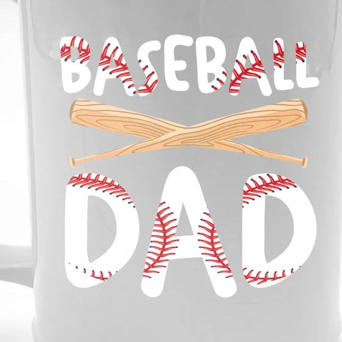 Father's Day Baseball Softball Lover Baseball Dad Cool Gift Front & Back Beer Stein