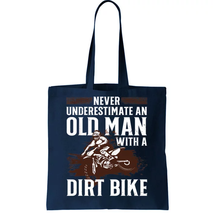 Funny Dirt Bike Art For Dirtbike Lover Grandpa Motorbike Tote Bag