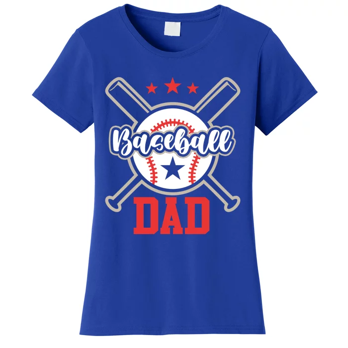 Father's Day Baseball Softball Lover Baseball Dad Meaningful Gift Women's T-Shirt