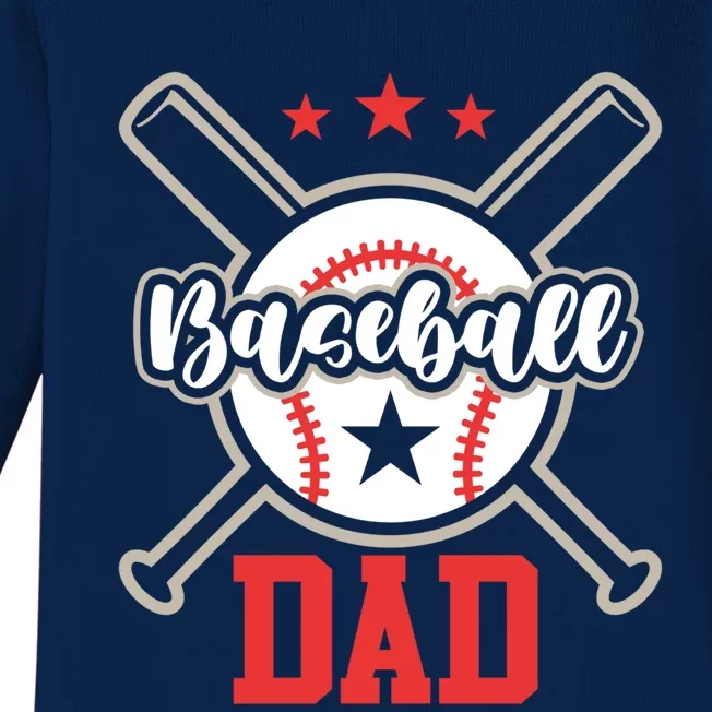 Father's Day Baseball Softball Lover Baseball Dad Meaningful Gift Baby Long Sleeve Bodysuit