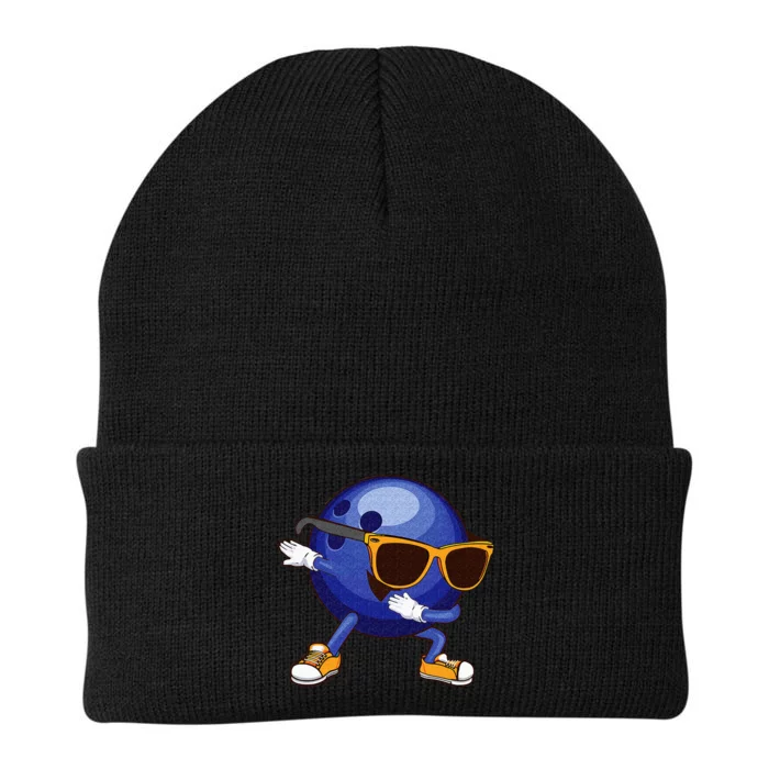 Funny Dabbing Bowling Gift For Bowler Dancer Knit Cap Winter Beanie