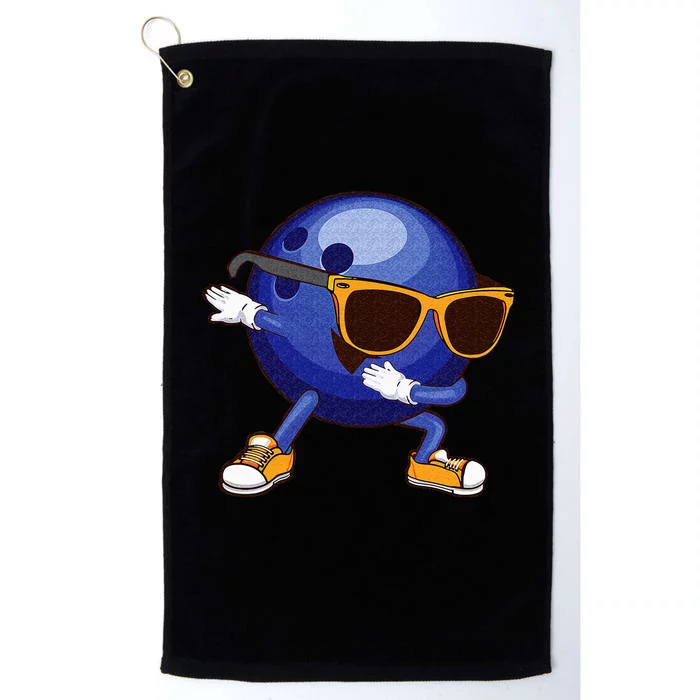 Funny Dabbing Bowling Gift For Bowler Dancer Platinum Collection Golf Towel