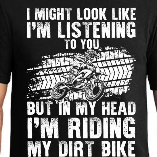 Funny Dirt Bike Art For Dirtbike Motorcycle Riding Pajama Set