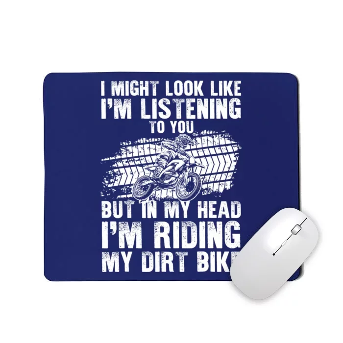 Funny Dirt Bike Art For Dirtbike Motorcycle Riding Mousepad