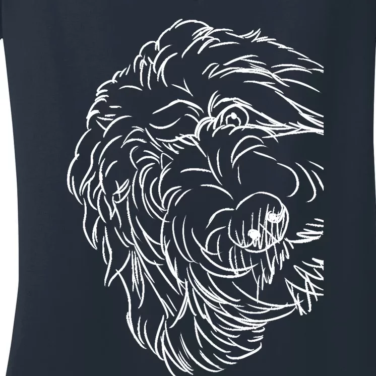 Funny Dog Bernedoodle Women's V-Neck T-Shirt