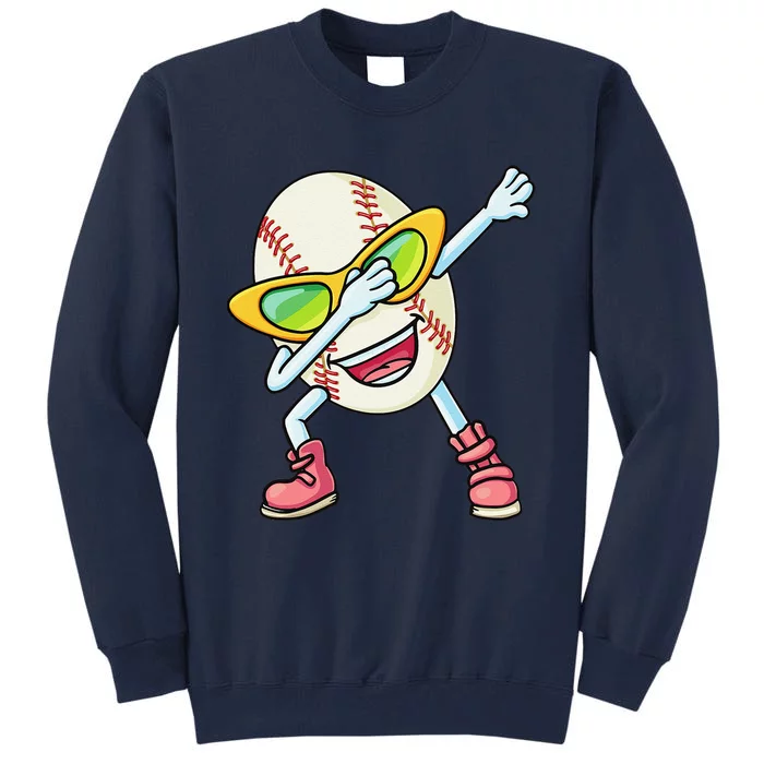 Funny Dabbing Baseball Easter Egg Cartoon Gift Tall Sweatshirt