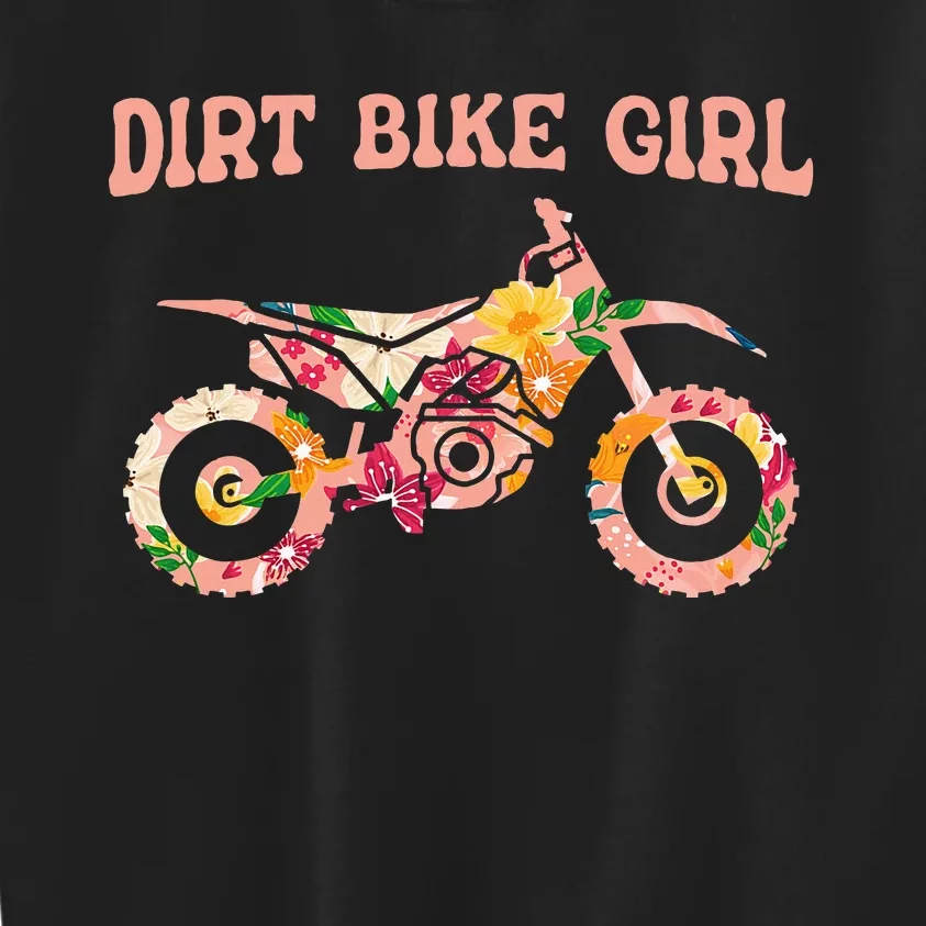 Funny Dirt Bike Motocross Dirt Biking Dirt Bike Girl Kids Sweatshirt