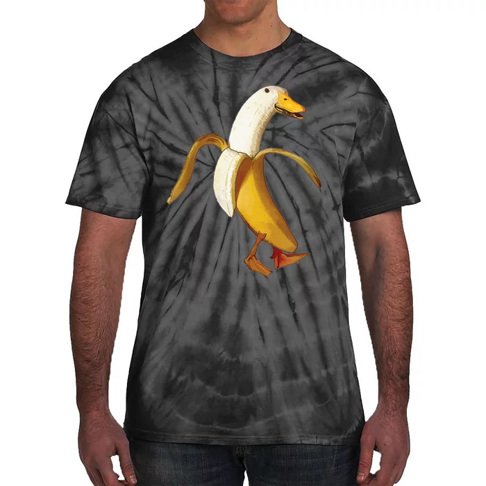 Funny Duck Banana Farm Animal Lover Tie-Dye T-Shirt