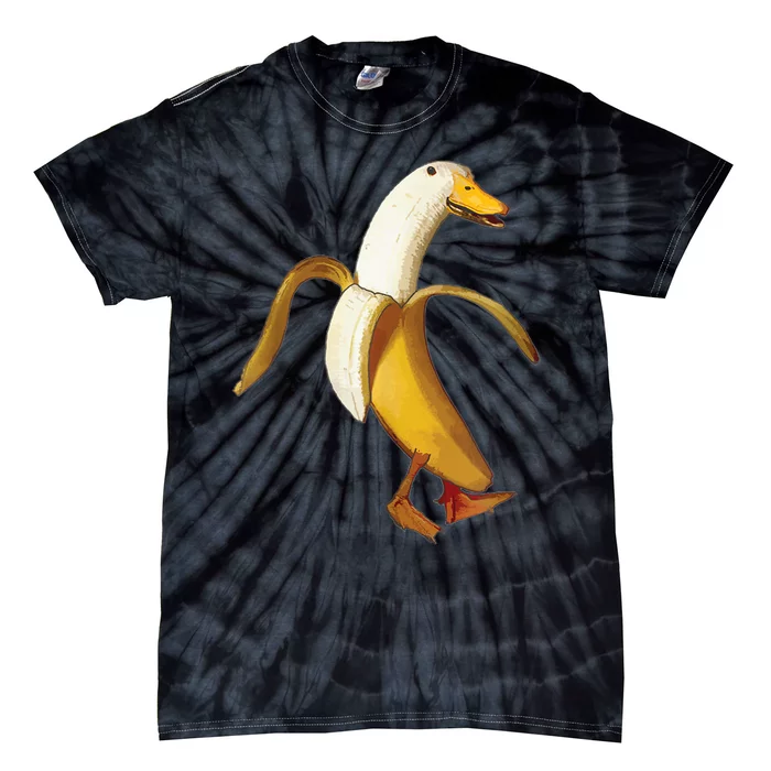 Funny Duck Banana Farm Animal Lover Tie-Dye T-Shirt