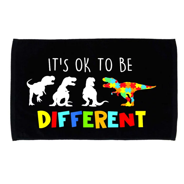 Funny Dinosaur Boy Its Ok To Be Different Gift Autism Awareness Microfiber Hand Towel