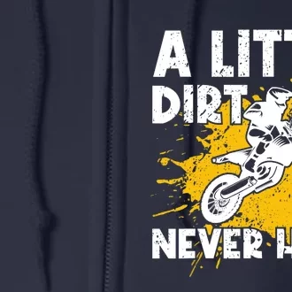 Funny Dirt Bike Design For Motocross Riding Full Zip Hoodie