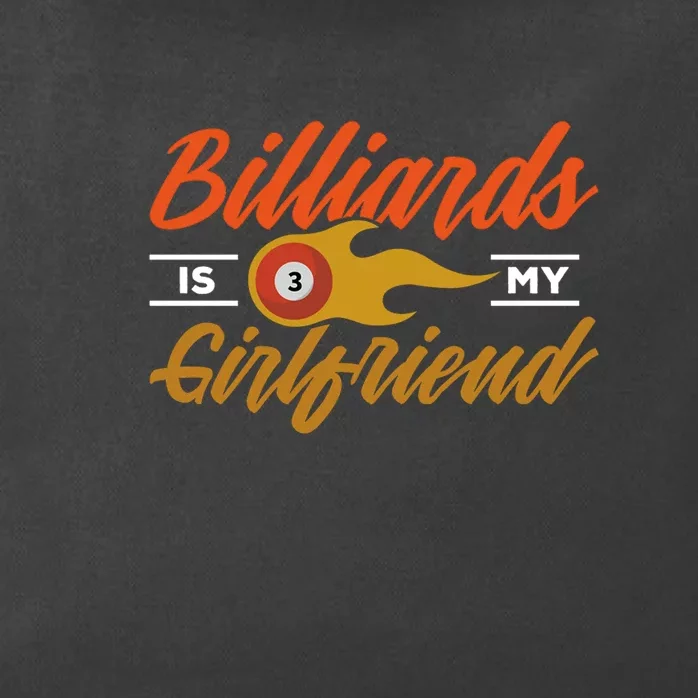 Father's Day Billiards Is My Girlfriend Pool Player Gift For Dad Zip Tote Bag