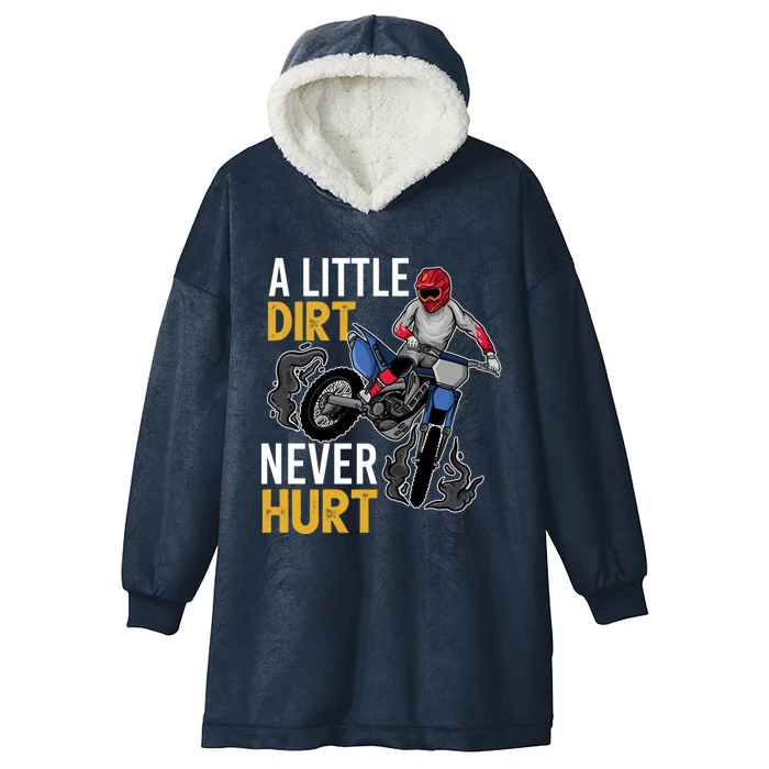 Funny Dirt Bike Design For Boy Girl Motorbike Racing Hooded Wearable Blanket