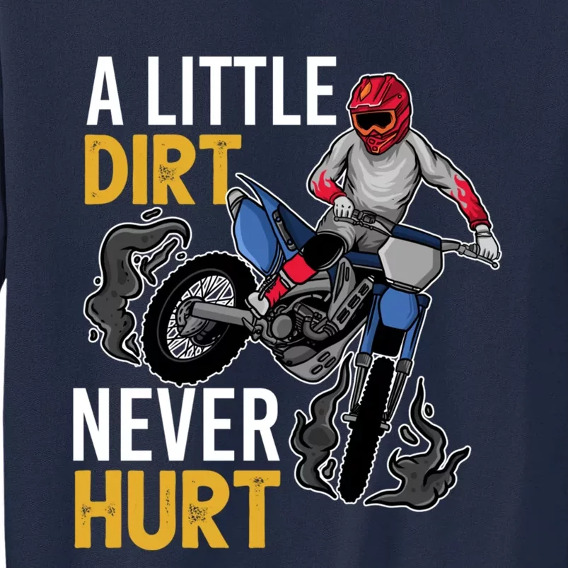 Funny Dirt Bike Design For Boy Girl Motorbike Racing Tall Sweatshirt