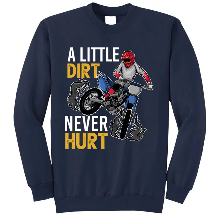 Funny Dirt Bike Design For Boy Girl Motorbike Racing Tall Sweatshirt