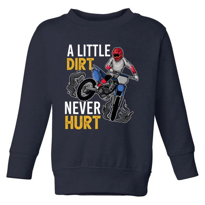 Funny Dirt Bike Design For Boy Girl Motorbike Racing Toddler Sweatshirt