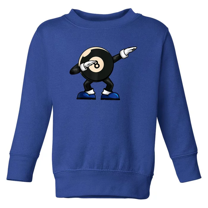 Funny Dabbing Billiard 8 Ball Pool Player Snooker Gift Toddler Sweatshirt