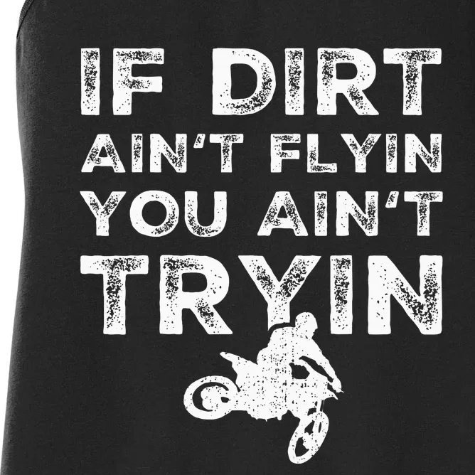 Funny Dirt Bike Riding Mx Motocross Rider Supercross Women's Racerback Tank