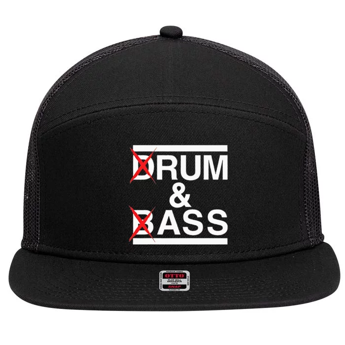 Funny Drum & Bass Rum & Ass Lovers 7 Panel Mesh Trucker Snapback Hat