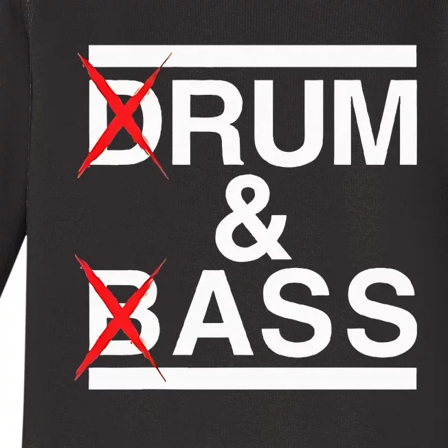 Funny Drum & Bass Rum & Ass Lovers Baby Long Sleeve Bodysuit