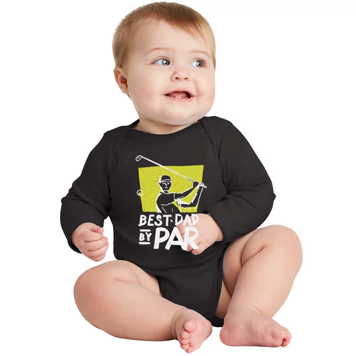 Father's Day Best Dad Golf Club Golfer Gift For Dad Baby Long Sleeve Bodysuit