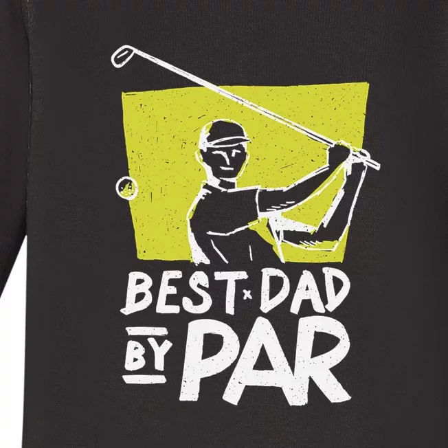 Father's Day Best Dad Golf Club Golfer Gift For Dad Baby Long Sleeve Bodysuit