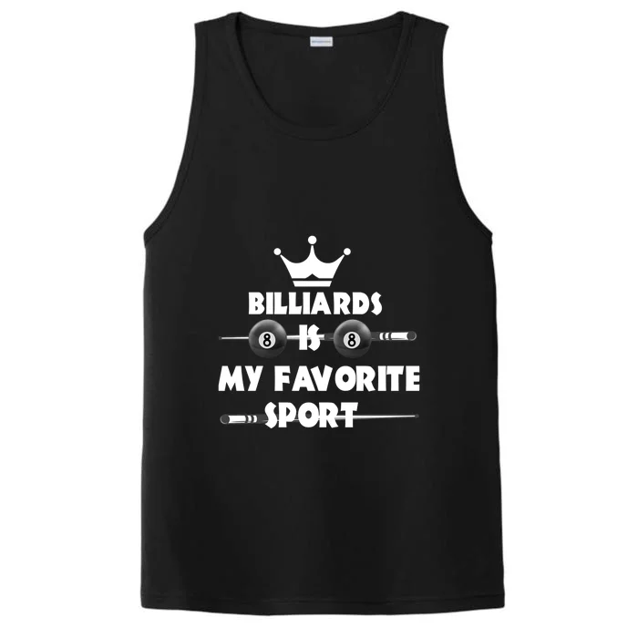 Father's Day Billiards Is My Favorite Sport Funny Pool Gift For Dad Performance Tank