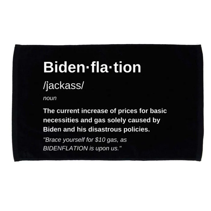 Funny Definition BidenFlation The Cost Of Voting Disaster Microfiber Hand Towel