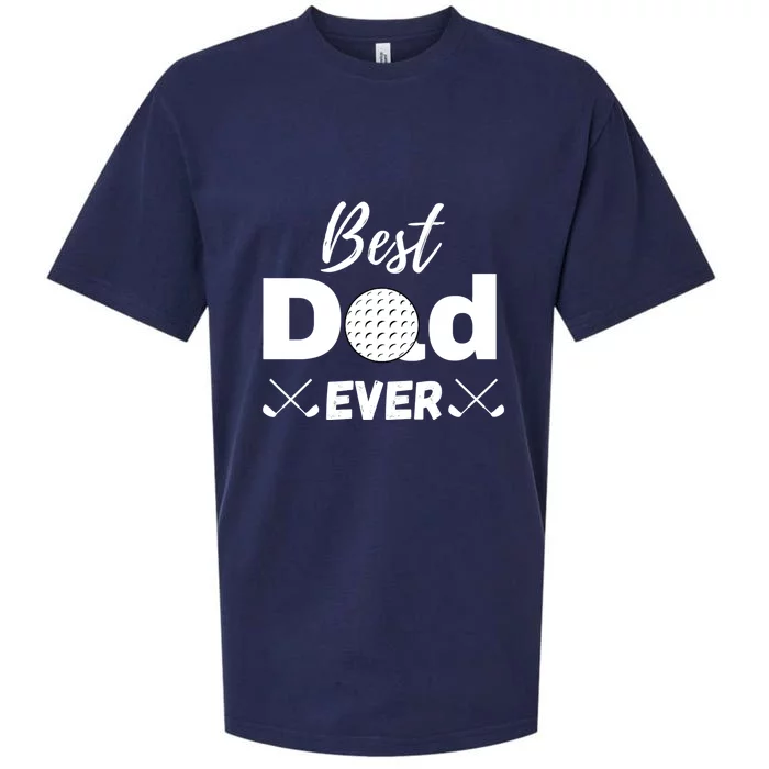 Father's Day Best Dad Golf Clubs Golf Balls Fathers Gift For Dad Sueded Cloud Jersey T-Shirt