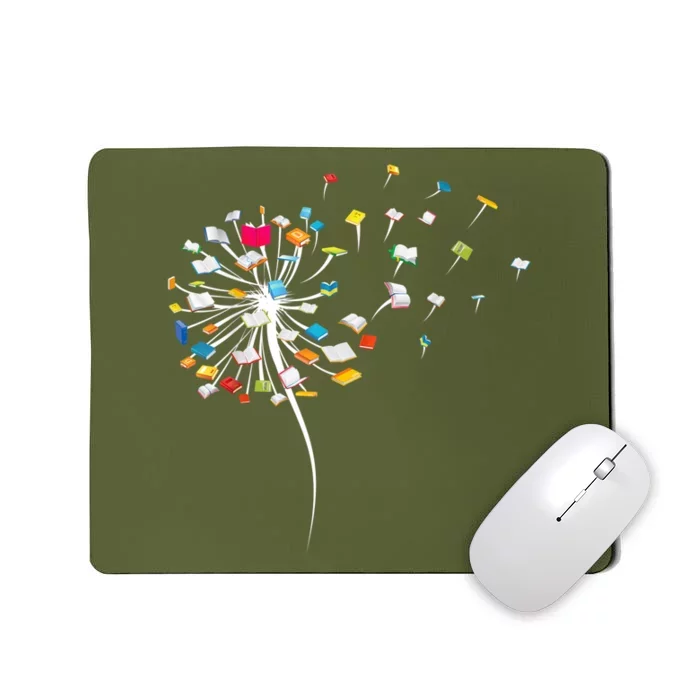 Funny Dandelion Books Gift For Reading Lover Mousepad