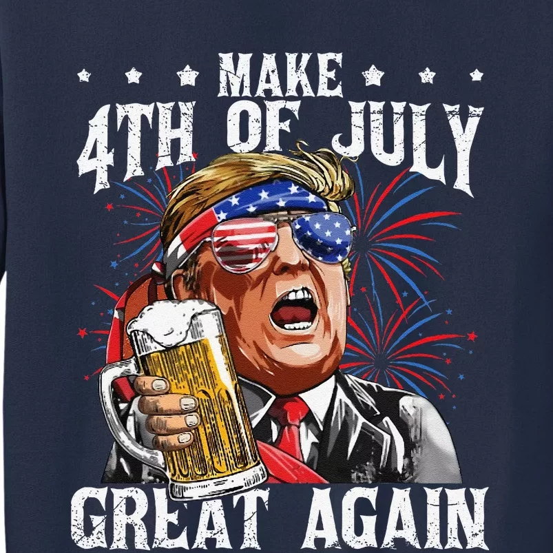 Funny Drinking Beer Party Make 4th Of July Great Again Sweatshirt