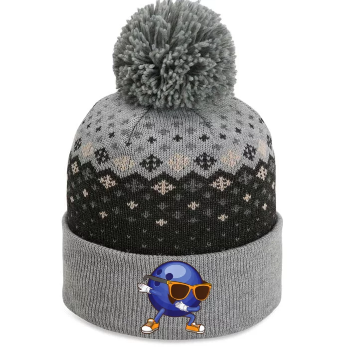 Funny Dabbing Bowling Gift For Bowler Dancer The Baniff Cuffed Pom Beanie