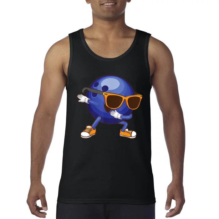 Funny Dabbing Bowling Gift For Bowler Dancer Tank Top