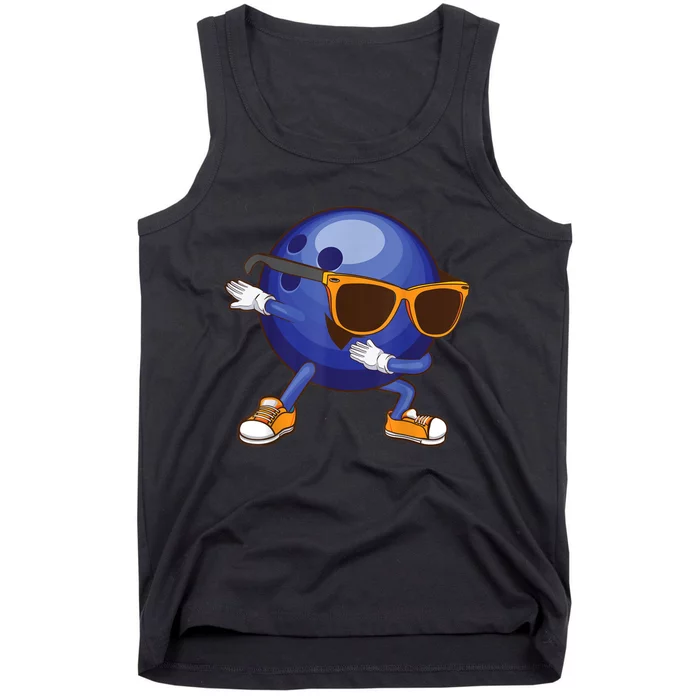 Funny Dabbing Bowling Gift For Bowler Dancer Tank Top