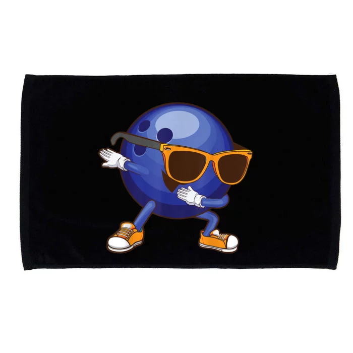 Funny Dabbing Bowling Gift For Bowler Dancer Microfiber Hand Towel