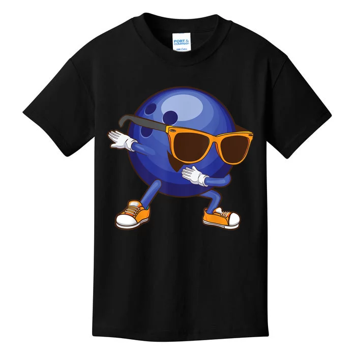 Funny Dabbing Bowling Gift For Bowler Dancer Kids T-Shirt