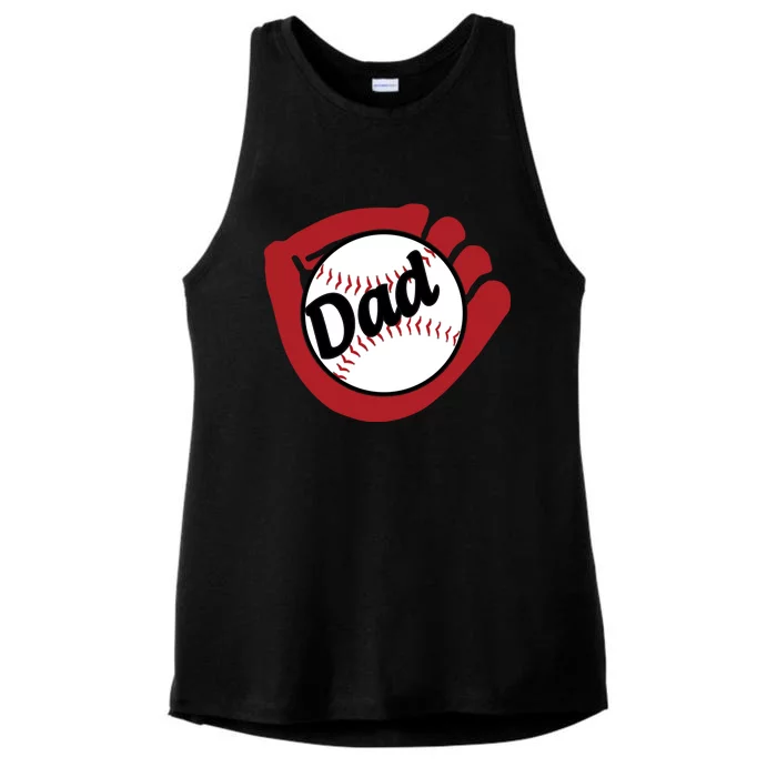 Father's Day Baseball Dad Sport Lover Cute Gift Ladies Tri-Blend Wicking Tank