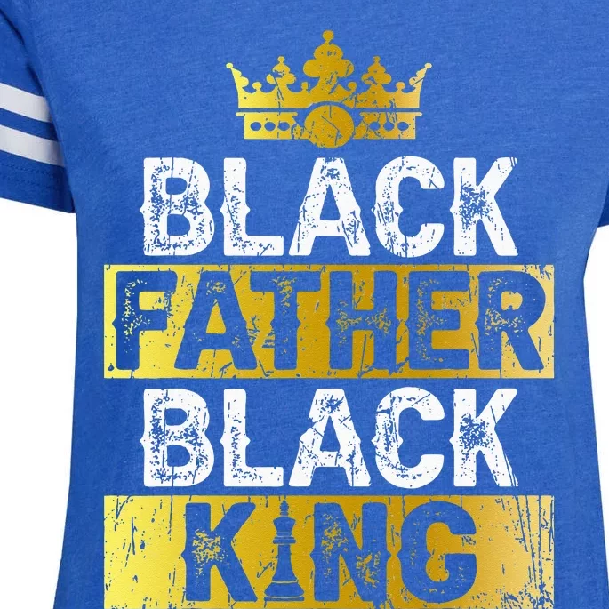 Fathers Day Black Father Black King African American Dad Enza Ladies Jersey Football T-Shirt