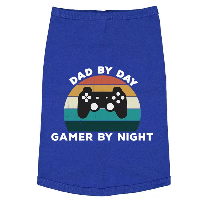 Funny Dad By Day Gamer By Night: Fun Video Game Lover Daddy Gift Doggie Tank