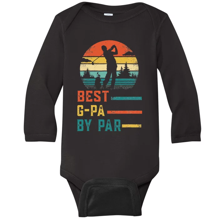 Father's Day Best G-Pa By Par Golf Gifts For Dad Grandpa Baby Long Sleeve Bodysuit