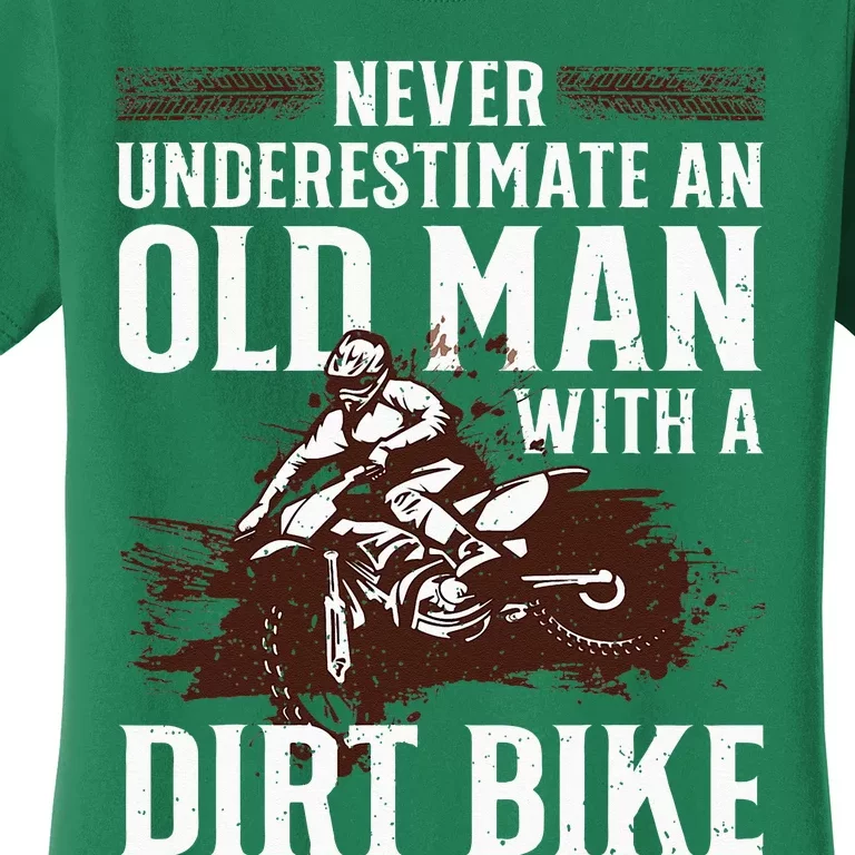 Funny Dirt Bike Art For Dirtbike Lover Men Grandpa Motorbike Women's T-Shirt